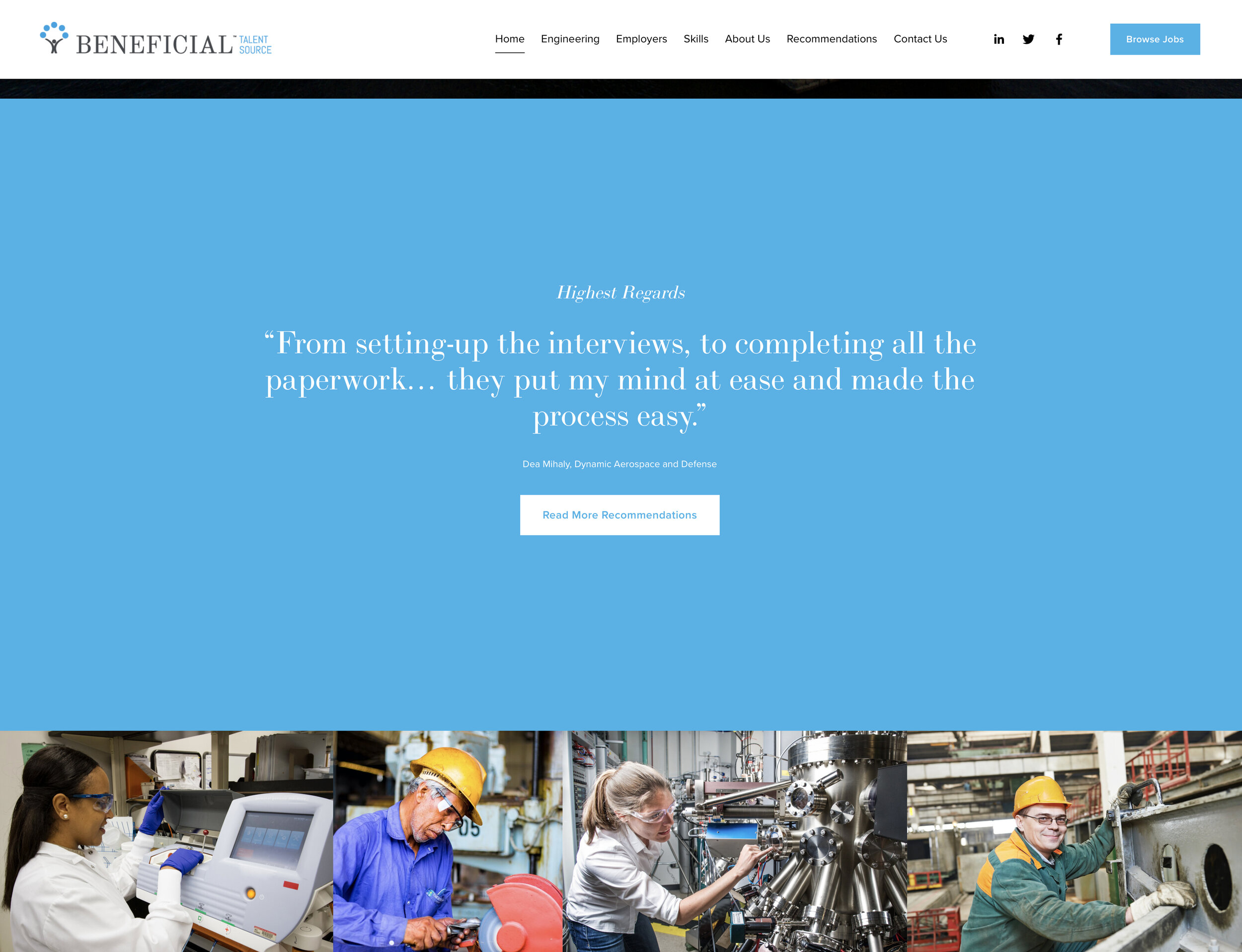 beneficial talent source website