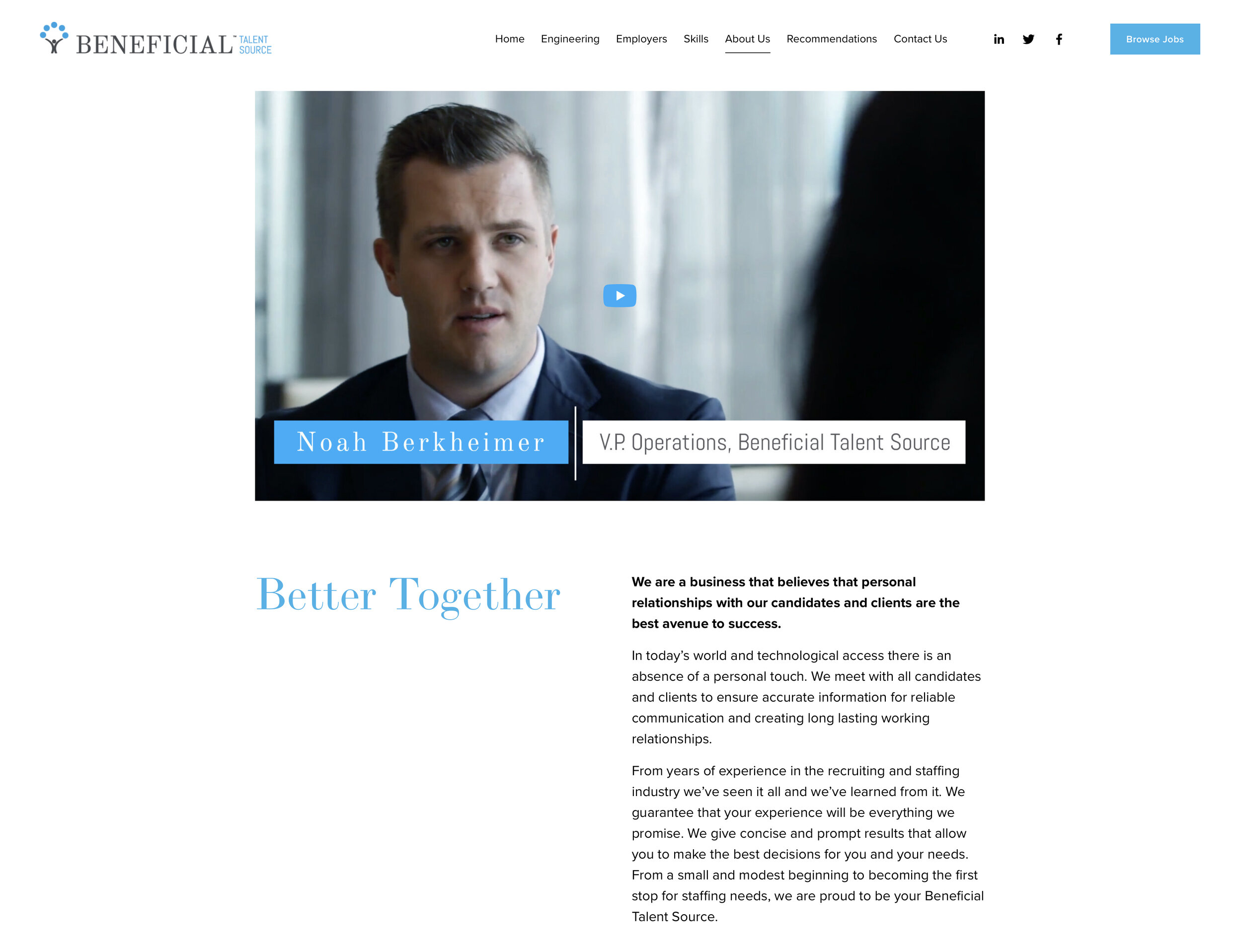 beneficial talent source website