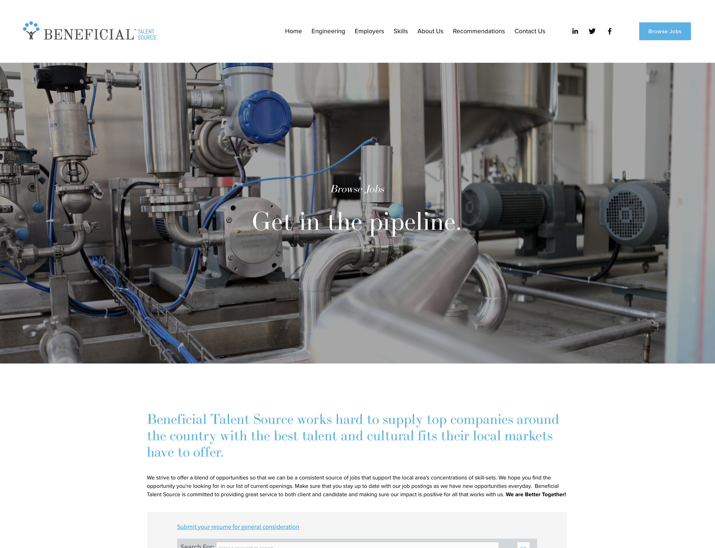 beneficial talent source website